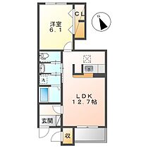 サンクレストＢ  ｜ 岡山県倉敷市連島町鶴新田（賃貸アパート1LDK・1階・46.03㎡） その2