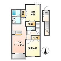 岡山県倉敷市連島町鶴新田（賃貸アパート2LDK・2階・58.48㎡） その2