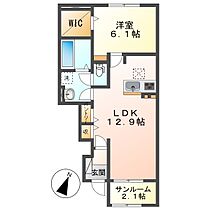 カンヌ  ｜ 岡山県岡山市南区彦崎（賃貸アパート1LDK・1階・50.49㎡） その2