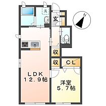 岡山県倉敷市福田町古新田（賃貸アパート1LDK・1階・46.59㎡） その2