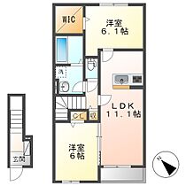 岡山県倉敷市北畝4丁目16-8（賃貸アパート2LDK・2階・58.64㎡） その2