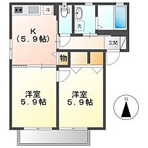 サンハイツＤ  ｜ 岡山県倉敷市児島小川8丁目（賃貸アパート2K・2階・43.75㎡） その2