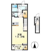 ハレルアナ 203 ｜ 岡山県倉敷市中畝2丁目（賃貸アパート1K・2階・40.94㎡） その2