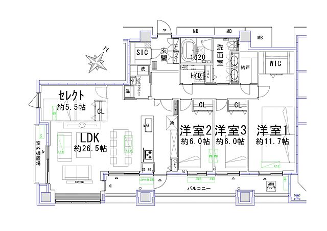 間取り アトラスタワー西新宿 27階/-