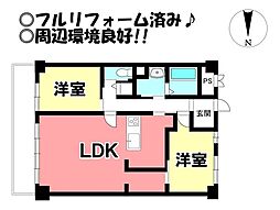 シャンボール豊橋 2LDKの間取り