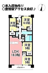 プラウドタワー豊橋 4LDKの間取図画像