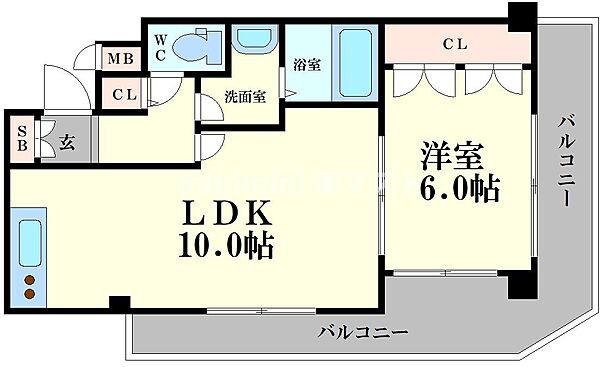 大阪府大阪市港区三先2丁目(賃貸マンション1LDK・5階・43.74㎡)の写真 その2