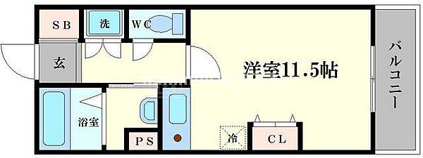 プレミュール阿波座 ｜大阪府大阪市西区立売堀5丁目(賃貸マンション1R・5階・30.38㎡)の写真 その2