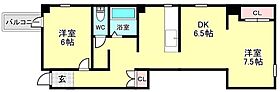 横井第6ビル 82 ｜ 大阪府大阪市西区江戸堀3丁目（賃貸マンション1LDK・8階・45.00㎡） その2