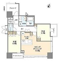 ザ・ファインタワー大阪肥後橋 701 ｜ 大阪府大阪市西区江戸堀1丁目22-33（賃貸マンション2LDK・7階・60.24㎡） その2