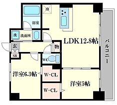 ハナミズキ福島 901 ｜ 大阪府大阪市福島区玉川2丁目6番地10号（賃貸マンション2LDK・9階・55.12㎡） その2