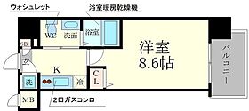 エスリード阿波座シティウエストII  ｜ 大阪府大阪市西区本田2丁目（賃貸マンション1K・4階・25.47㎡） その2