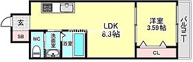 Monotone弁天町 602 ｜ 大阪府大阪市港区磯路3丁目13-20（賃貸マンション1LDK・6階・28.43㎡） その2