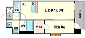 スプランディッド中之島DUE  ｜ 大阪府大阪市福島区野田4丁目（賃貸マンション1LDK・3階・40.37㎡） その2