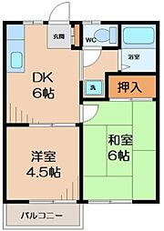 ディアコート1 2DKの間取図画像
