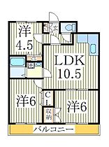 千葉県流山市野々下5丁目（賃貸マンション3LDK・3階・50.51㎡） その2