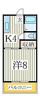 千葉県柏市旭町6丁目（賃貸アパート1K・2階・26.44㎡） その2