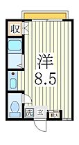 コーポ天子山ＮＯ3  ｜ 千葉県我孫子市つくし野1丁目（賃貸アパート1R・1階・22.00㎡） その2