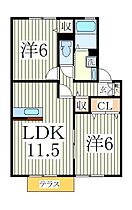 チェリーコートII  ｜ 千葉県野田市鶴奉（賃貸アパート2LDK・1階・53.76㎡） その2