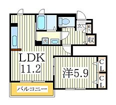 ブロードシティＡ棟  ｜ 千葉県白井市富塚（賃貸アパート1LDK・1階・43.66㎡） その2