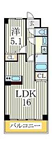 アベニール  ｜ 千葉県柏市十余二（賃貸マンション1LDK・2階・47.50㎡） その2