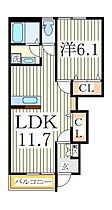 サンマルサンA  ｜ 千葉県野田市山崎（賃貸アパート1LDK・1階・43.80㎡） その2