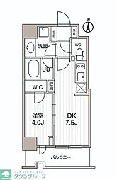 シーズンフラッツ両国サウス 1DKの間取図画像