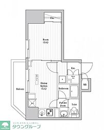 ＨＦ両国レジデンスＥＡＳＴ 6階1DKの間取り