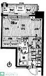 アクサス東京イースト 205 2階1Kの間取り