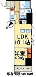 コンフォリア浅草橋 5階1LDKの間取り