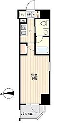 オーキッドレジデンス蔵前 4階1Kの間取り
