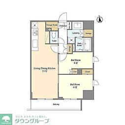 ＬａＳａｎｔｅ　上野 11階2LDKの間取り