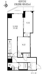 GRAN PASEO 菊川 2階1SLDKの間取り