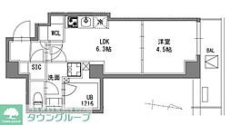 S-RESIDENCE東陽町feliz 7階1DKの間取り