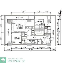 東雲キャナルコートＣＯＤＡＮ16号棟 7階1LDKの間取り
