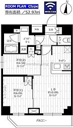 グランドコンシェルジュ菊川 7階2LDKの間取り