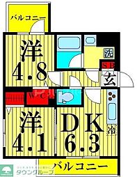 間取図画像 2DK