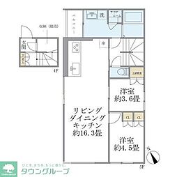 プラティーク清澄庭園 2LDKの間取図画像