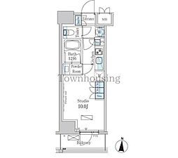 パークアクシス錦糸町ヴェール ワンルームの間取図画像