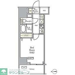 グラシアプレイス曳舟 1Kの間取図画像
