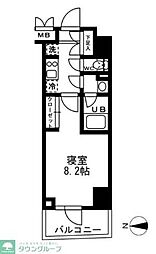 レジディア亀戸 1Kの間取図画像