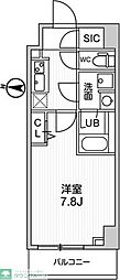 ALTERNA亀戸2 1Kの間取図画像