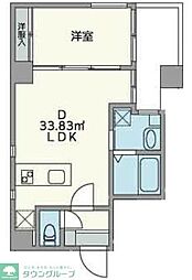 JUTOWERFRONT両国 1LDKの間取図画像