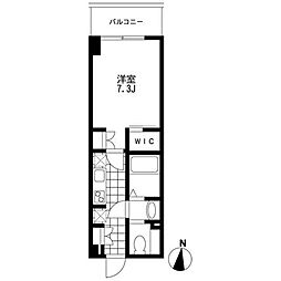 プライマル錦糸町 1Kの間取図画像
