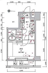 ARTESSIMOABENI 1Kの間取図画像