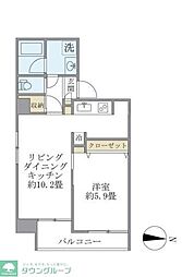 FERIO錦糸町 1LDKの間取図画像