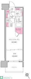 レジディア門前仲町プレイス 1DKの間取図画像