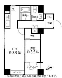 HighLeafUeno 1LDKの間取図画像