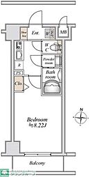 リテラス本所吾妻橋 1Kの間取図画像
