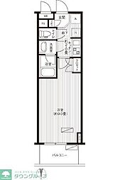 エフシティ亀戸 1Kの間取図画像